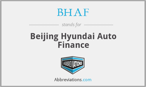 BHAF - Beijing Hyundai Auto Finance
