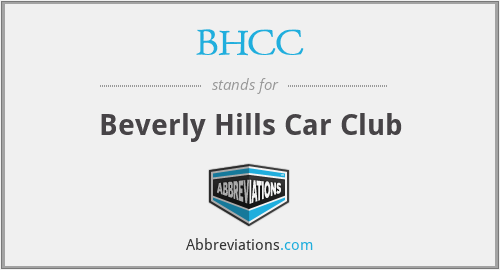 BHCC - Beverly Hills Car Club