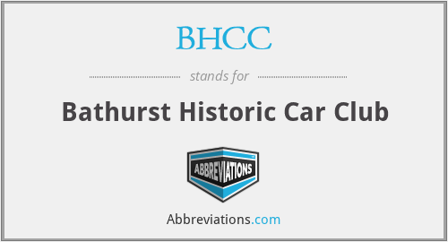 BHCC - Bathurst Historic Car Club