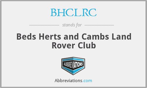 BHCLRC - Beds Herts and Cambs Land Rover Club