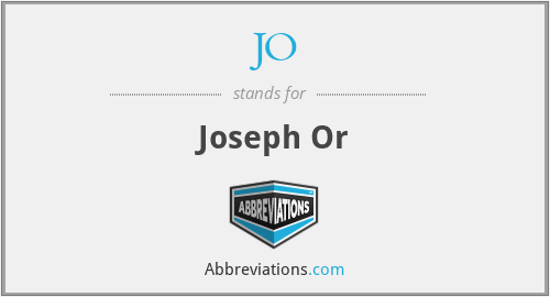 JO - Joseph Or