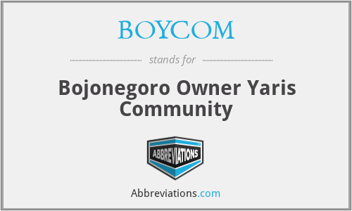BOYCOM - Bojonegoro Owner Yaris Community