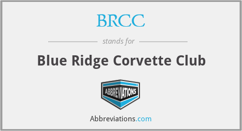 BRCC - Blue Ridge Corvette Club