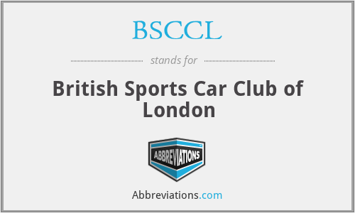 BSCCL - British Sports Car Club of London