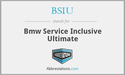 BSIU - Bmw Service Inclusive Ultimate