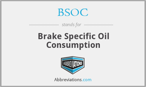 BSOC - Brake Specific Oil Consumption