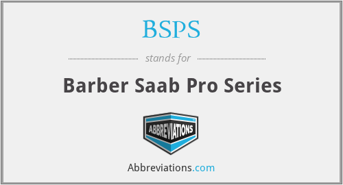 BSPS - Barber Saab Pro Series