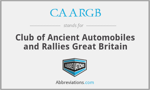 CAARGB - Club of Ancient Automobiles and Rallies Great Britain