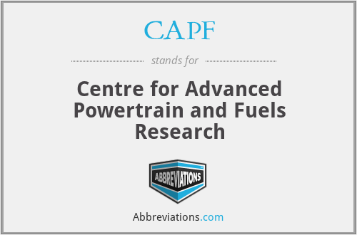 CAPF - Centre for Advanced Powertrain and Fuels Research