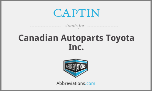 CAPTIN - Canadian Autoparts Toyota Inc.