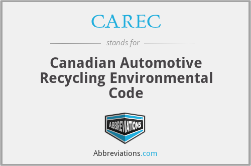 CAREC - Canadian Automotive Recycling Environmental Code