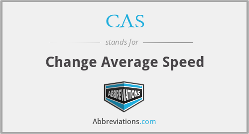 CAS - Change Average Speed