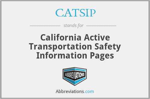 CATSIP - California Active Transportation Safety Information Pages