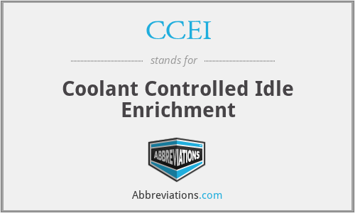 CCEI - Coolant Controlled Idle Enrichment