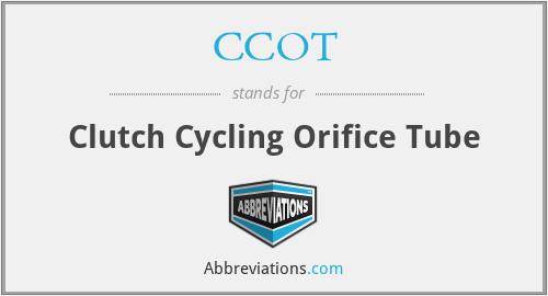 CCOT - Clutch Cycling Orifice Tube