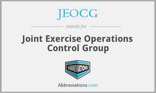 JEOCG - Joint Exercise Operations Control Group