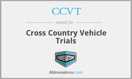 CCVT - Cross Country Vehicle Trials