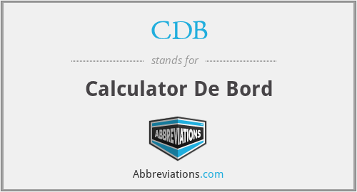 CDB - Calculator De Bord