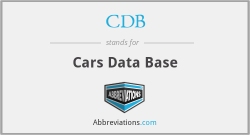 CDB - Cars Data Base