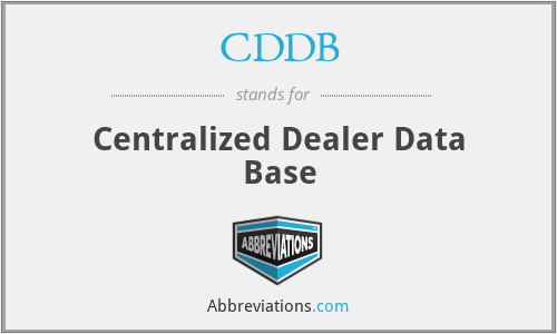 CDDB - Centralized Dealer Data Base