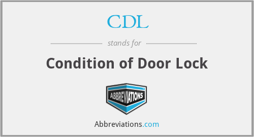 CDL - Condition of Door Lock
