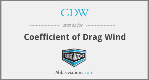 CDW - Coefficient of Drag Wind