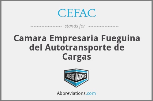 CEFAC - Camara Empresaria Fueguina del Autotransporte de Cargas