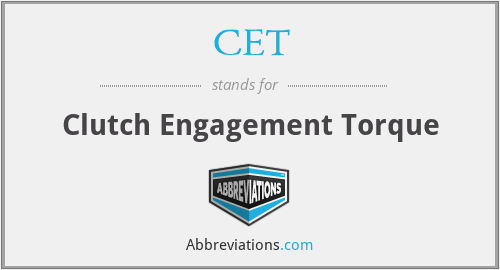 CET - Clutch Engagement Torque