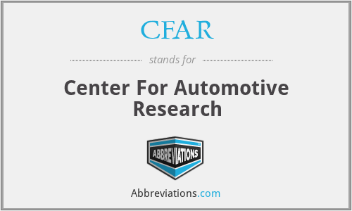 CFAR - Center For Automotive Research