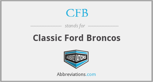CFB - Classic Ford Broncos
