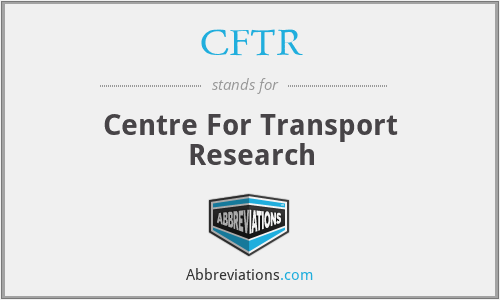 CFTR - Centre For Transport Research