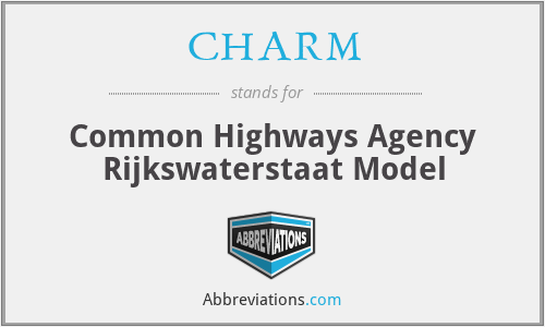 CHARM - Common Highways Agency Rijkswaterstaat Model