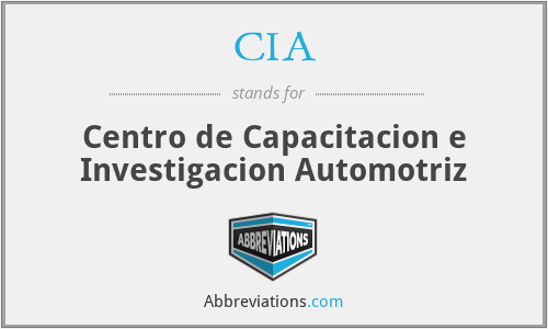 CIA - Centro de Capacitacion e Investigacion Automotriz