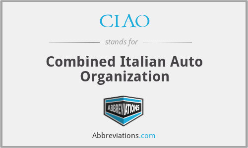 CIAO - Combined Italian Auto Organization