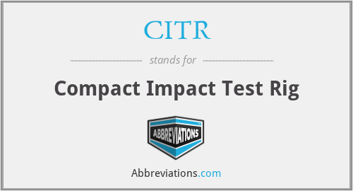 CITR - Compact Impact Test Rig