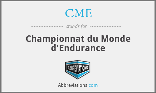 CME - Championnat du Monde d'Endurance
