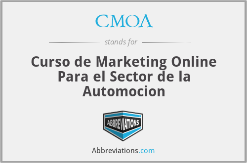 CMOA - Curso de Marketing Online Para el Sector de la Automocion