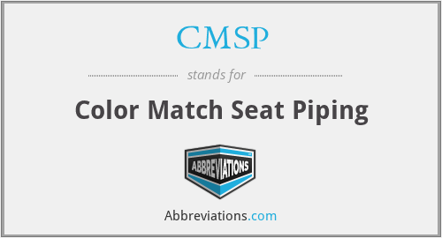 CMSP - Color Match Seat Piping