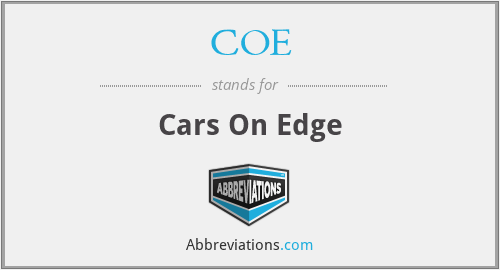 COE - Cars On Edge