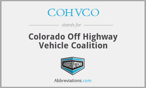 COHVCO - Colorado Off Highway Vehicle Coalition