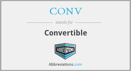 CONV - Convertible
