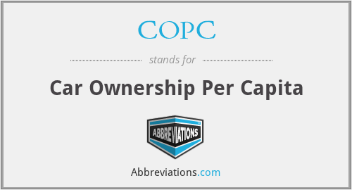 COPC - Car Ownership Per Capita