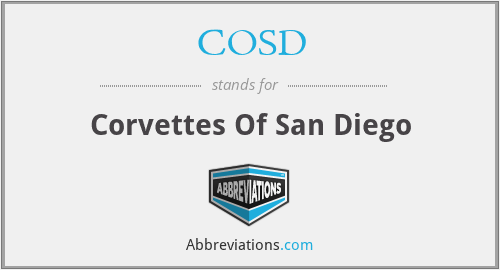 COSD - Corvettes Of San Diego