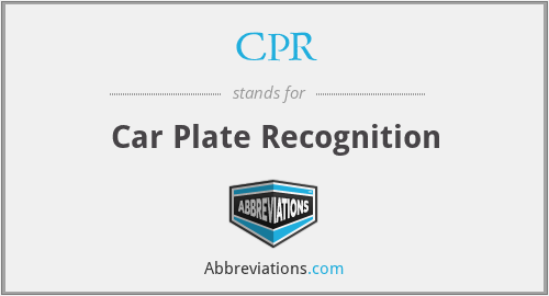 CPR - Car Plate Recognition