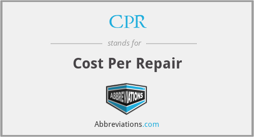 CPR - Cost Per Repair