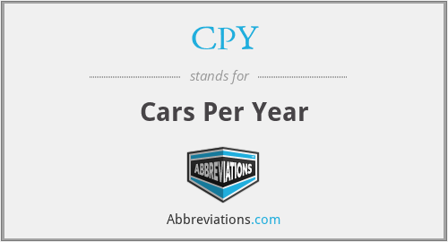 CPY - Cars Per Year