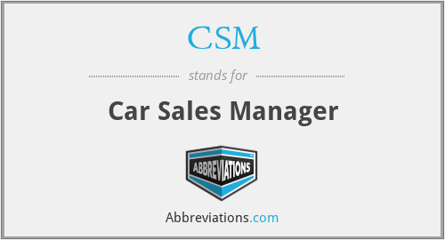 CSM - Car Sales Manager