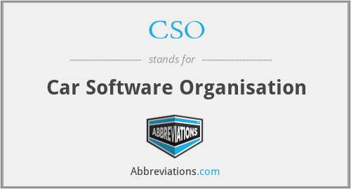 CSO - Car Software Organisation