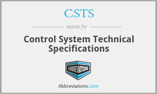 CSTS - Control System Technical Specifications