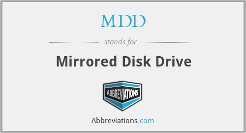 MDD - Mirrored Disk Drive